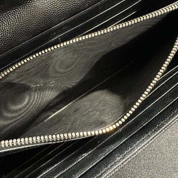 YSL Cassandre Chain Wallet in Grain de Poudre Black Leather (JB1416) - Picture 8 of 10